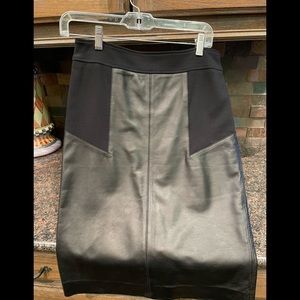 Genuine ETCETERA Black leather skirt - size 2-super comfy!!